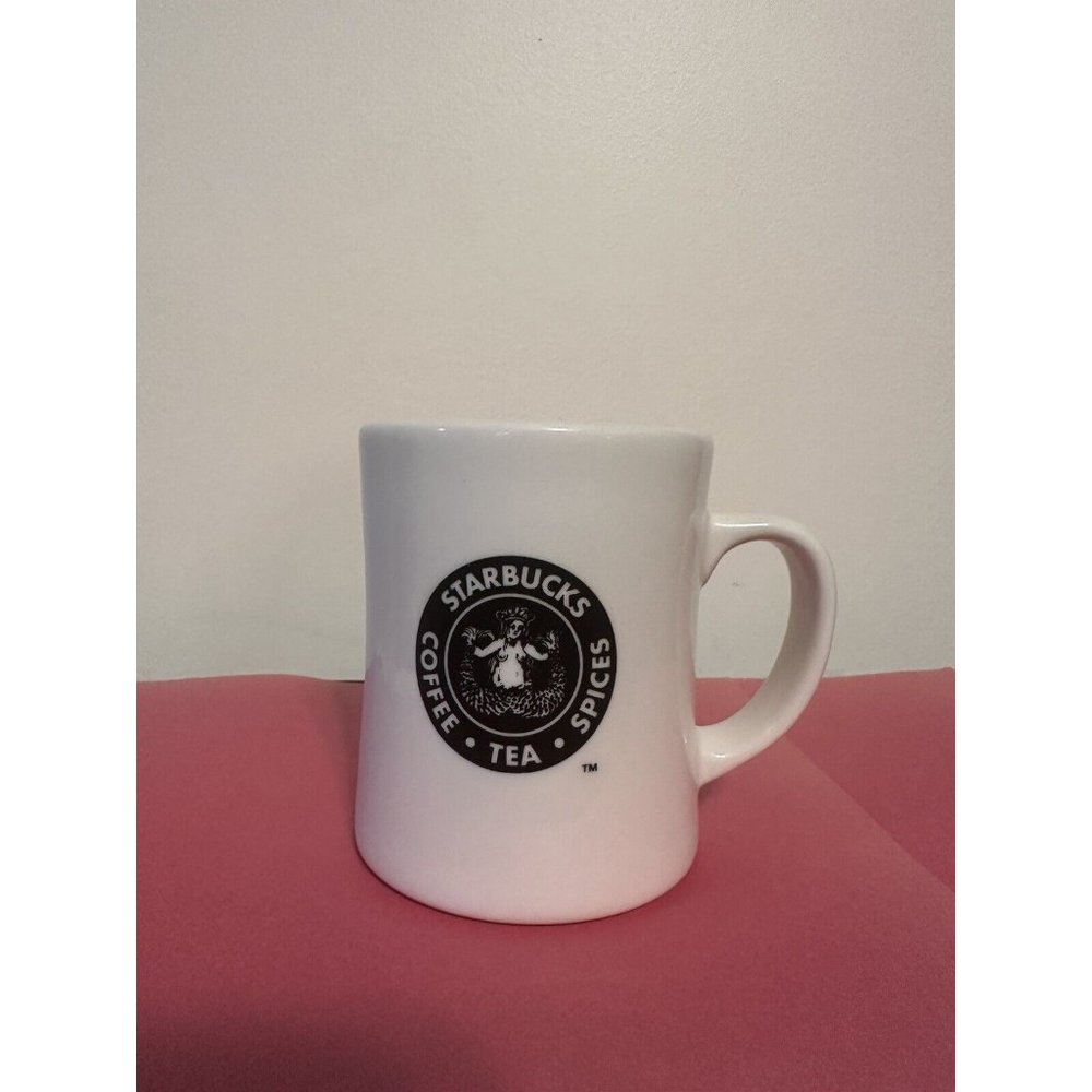 Starbucks Brown Retro Logo Coffee Mug 16oz With Modern Logo On Reverse Side 2008